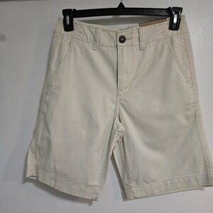American Eagle Womens Chino Shorts 28 Khaki Classic 9.5" At The‎ Knee Flex NEW
